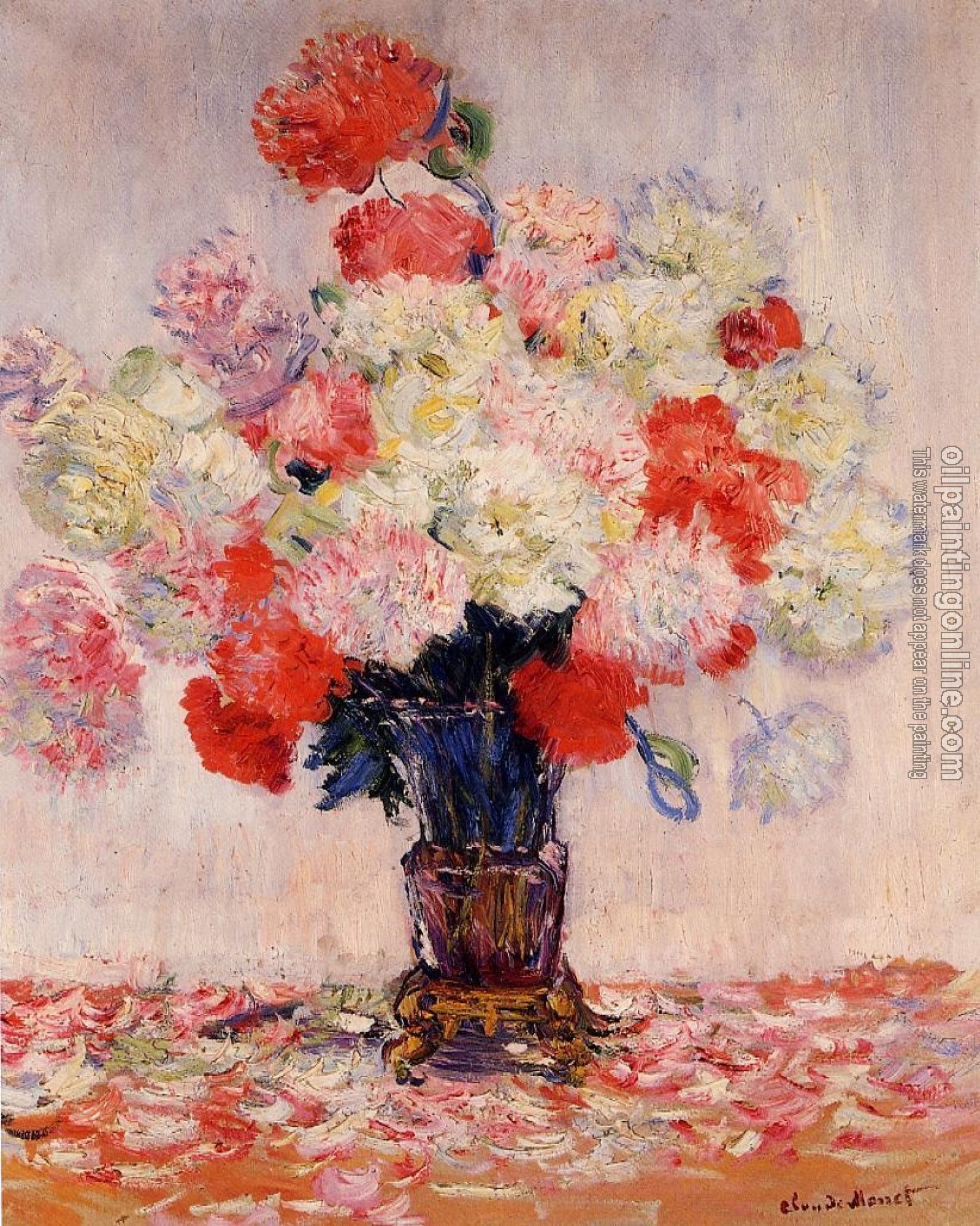 Monet, Claude Oscar - Vase of Peonies